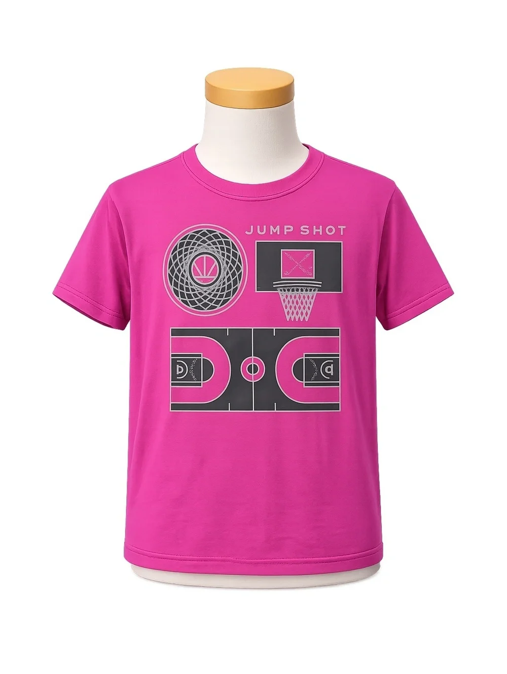 Old Navy Active XL (14-16) Pink Graphic 'Jump Shot' Short Sleeve T-Shirt